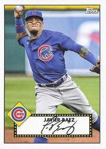 #T52-4 Javier Baez - Chicago Cubs - 2021 Topps - 1952 Topps Redux Baseball