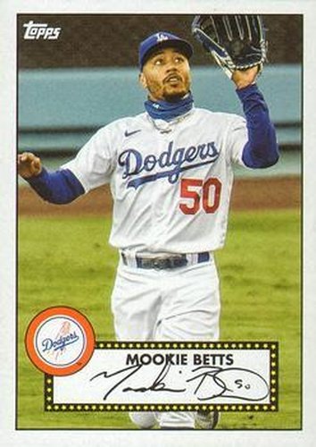 #T52-6 Mookie Betts - Los Angeles Dodgers - 2021 Topps - 1952 Topps Redux Baseball