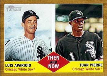 #TN-4 Luis Aparicio / Juan Pierre - Chicago White Sox - 2011 Topps Heritage - Then and Now Baseball
