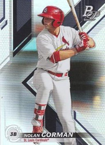 #TOP-20 Nolan Gorman - St. Louis Cardinals - 2019 Bowman Platinum - Top Prospects Baseball
