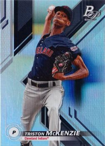 #TOP-99 Triston McKenzie - Cleveland Indians - 2019 Bowman Platinum - Top Prospects Baseball