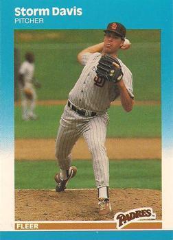 #U-22 Storm Davis - San Diego Padres - 1987 Fleer Update - Glossy Baseball