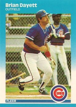 #U-25 Brian Dayett - Chicago Cubs - 1987 Fleer Update - Glossy Baseball