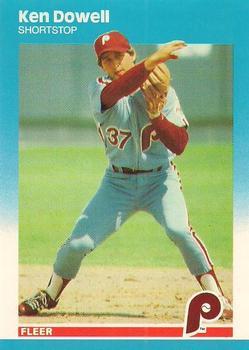 #U-27 Ken Dowell - Philadelphia Phillies - 1987 Fleer Update - Glossy Baseball