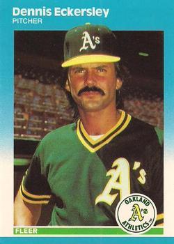 #U-30 Dennis Eckersley - Oakland Athletics - 1987 Fleer Update - Glossy Baseball