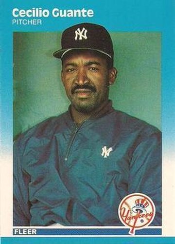 #U-38 Cecilio Guante - New York Yankees - 1987 Fleer Update - Glossy Baseball