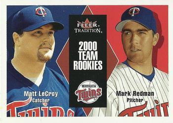 #U45 Matt LeCroy / Mark Redman - Minnesota Twins - 2000 Fleer Tradition Update Baseball