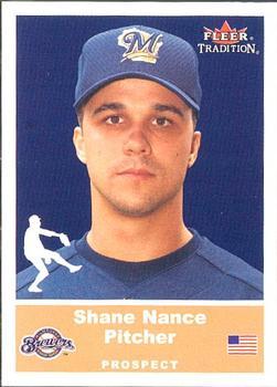 #U86 Shane Nance - Milwaukee Brewers - 2002 Fleer Tradition Update Baseball