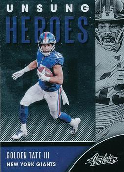 #UH-GT Golden Tate III - New York Giants - 2020 Panini Absolute - Unsung Heroes Football