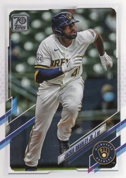 #US111 Jackie Bradley Jr. - Milwaukee Brewers - 2021 Topps Update Baseball