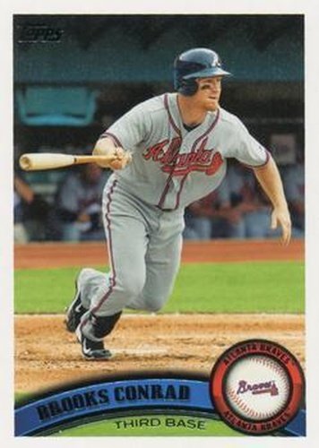 #US129 Brooks Conrad - Atlanta Braves - 2011 Topps Update Baseball