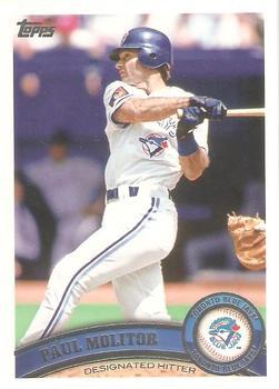 #US138b Paul Molitor - Toronto Blue Jays - 2011 Topps Update Baseball