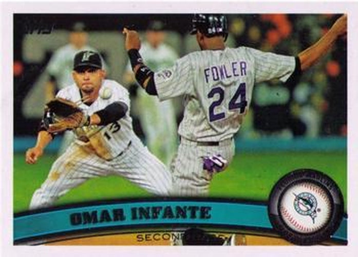 #US149 Omar Infante - Florida Marlins - 2011 Topps Update Baseball
