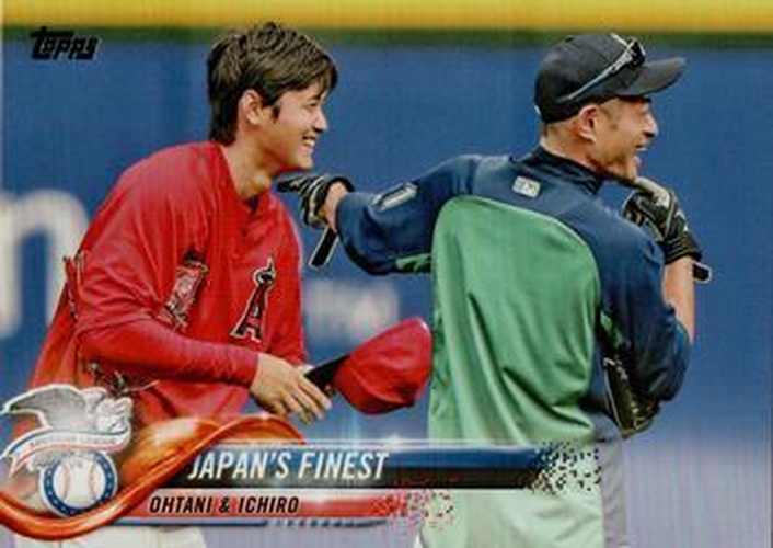 #US153 Japan's Finest Shohei Ohtani / Ichiro - Los Angeles Angels / Seattle Mariners - 2018 Topps Update Baseball
