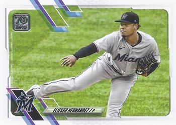 #US168 Elieser Hernandez - Miami Marlins - 2021 Topps Update Baseball