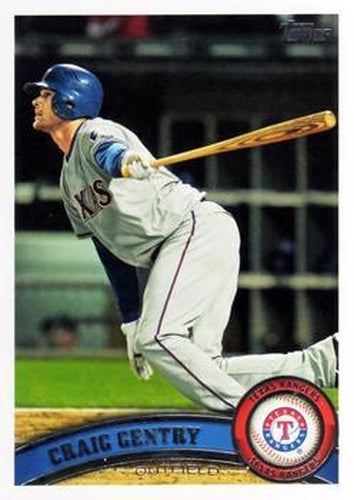 #US17 Craig Gentry - Texas Rangers - 2011 Topps Update Baseball