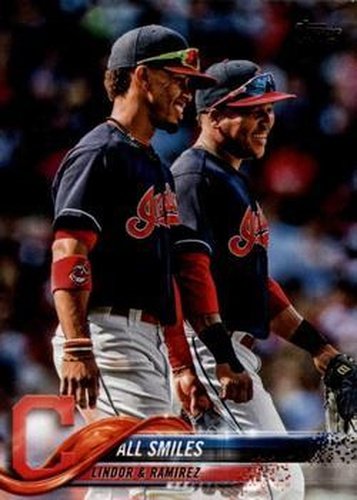 #US199 All Smiles Francisco Lindor / Jose Ramirez - Cleveland Indians - 2018 Topps Update Baseball