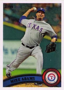 #US292 Mike Adams - Texas Rangers - 2011 Topps Update Baseball