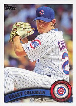 #US307 Casey Coleman - Chicago Cubs - 2011 Topps Update Baseball