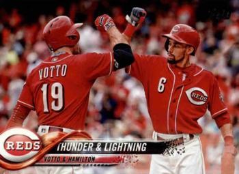 #US87 Thunder & Lightning Joey Votto / Billy Hamilton - Cincinnati Reds - 2018 Topps Update Baseball