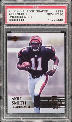 2000 COLLECTORS EDGE FOOTBALL AKILI SMITH #139 PSA 10 GEM MINT