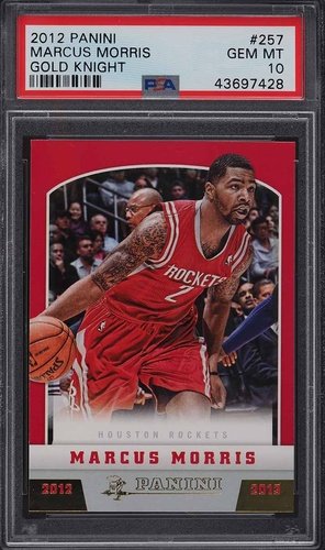 2012 PANINI GOLD KNIGHT BASKETBALL MARCUS MORRIS ROOKIE #257 PSA 10 GEM MINT POP 1