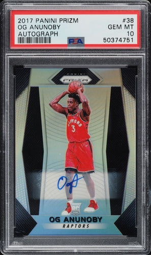 2017-18 Panini Prizm Silver OG Anunoby ROOKIE AUTO #38 PSA 10 GEM MINT