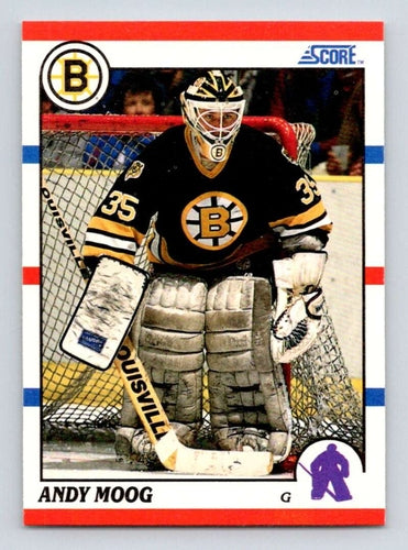 #140 Andy Moog - Boston Bruins - 1990-91 Score American Hockey