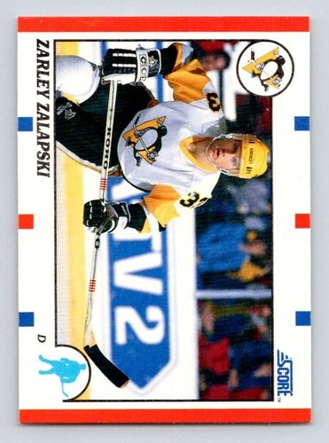 #218 Zarley Zalapski - Pittsburgh Penguins - 1990-91 Score American Hockey