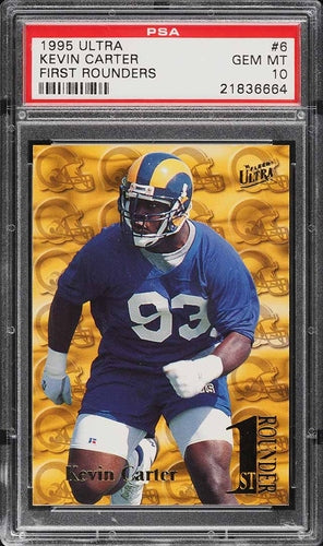 1995 ULTRA FIRST ROUNDERS FOOTBALL KEVIN CARTER ROOKIE #6 PSA 10 GEM MINT