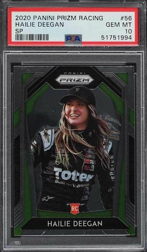 2020 PANINI PRIZM RACING HAILIE DEEGAN SP ROOKIE #56 PSA 10 GEM MINT