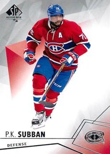 #3 P.K. Subban - Montreal Canadiens - 2015-16 SP Authentic Hockey