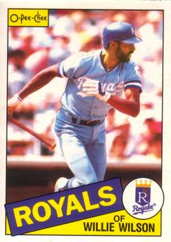 #6 Willie Wilson - Kansas City Royals - 1985 O-Pee-Chee Baseball
