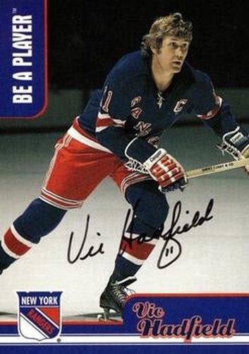 #AH-7 Vic Hadfield - New York Rangers - 1999-00 Be a Player Memorabilia - American Hobby Hockey