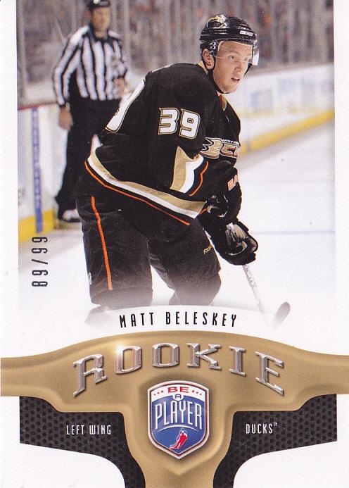 #286 Matt Beleskey - Anaheim Ducks - 2009-10 Upper Deck Be A Player Hockey