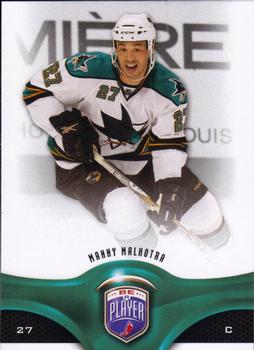 #58 Manny Malhotra - San Jose Sharks - 2009-10 Upper Deck Be A Player Hockey