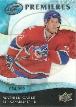 #123 Mathieu Carle - Montreal Canadiens - 2009-10 Upper Deck Ice Hockey