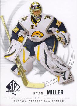 #100 Ryan Miller - Buffalo Sabres - 2009-10 SP Authentic Hockey