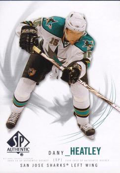#10 Dany Heatley - San Jose Sharks - 2009-10 SP Authentic Hockey