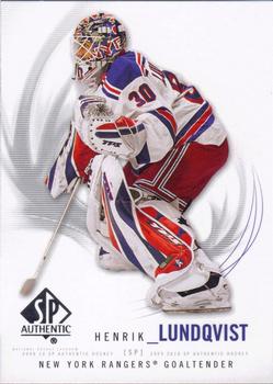 #49 Henrik Lundqvist - New York Rangers - 2009-10 SP Authentic Hockey