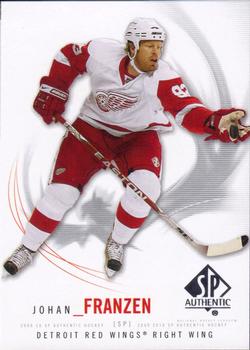 #50 Johan Franzen - Detroit Red Wings - 2009-10 SP Authentic Hockey