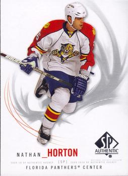 #65 Nathan Horton - Florida Panthers - 2009-10 SP Authentic Hockey
