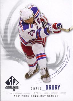 #81 Chris Drury - New York Rangers - 2009-10 SP Authentic Hockey