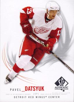#82 Pavel Datsyuk - Detroit Red Wings - 2009-10 SP Authentic Hockey