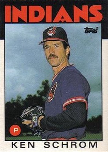#100T Ken Schrom - Cleveland Indians - 1986 Topps Traded Baseball