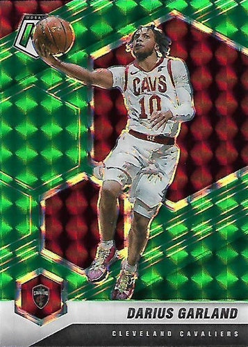 #100 Darius Garland - Cleveland Cavaliers - 2020-21 Panini Mosaic - Mosaic Green Basketball