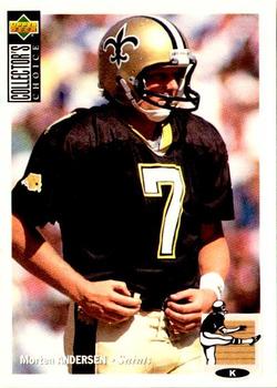 #100 Morten Andersen - New Orleans Saints - 1994 Collector's Choice Football