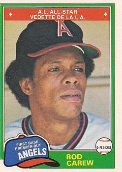 #100 Rod Carew - California Angels - 1981 O-Pee-Chee - Gray Back Baseball