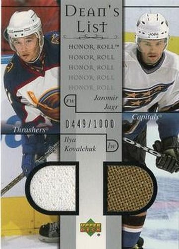 #100 Ilya Kovalchuk / Jaromir Jagr - Atlanta Thrashers / Washington Capitals - 2001-02 Upper Deck Honor Roll Hockey