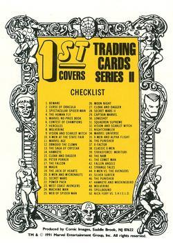 #100 Checklist - 1991 Comic Images Marvel Comics First Covers II ...